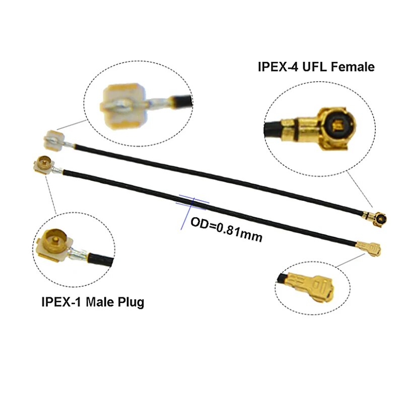 IPEX1-IPEX4 MHF4 , 3G, 4G, 4-5cm